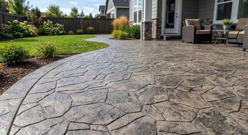 Textured Concrete Installation in Frisco, TX