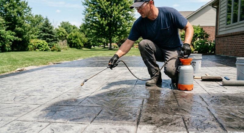 Tinted Concrete Installation in Dallas, TX