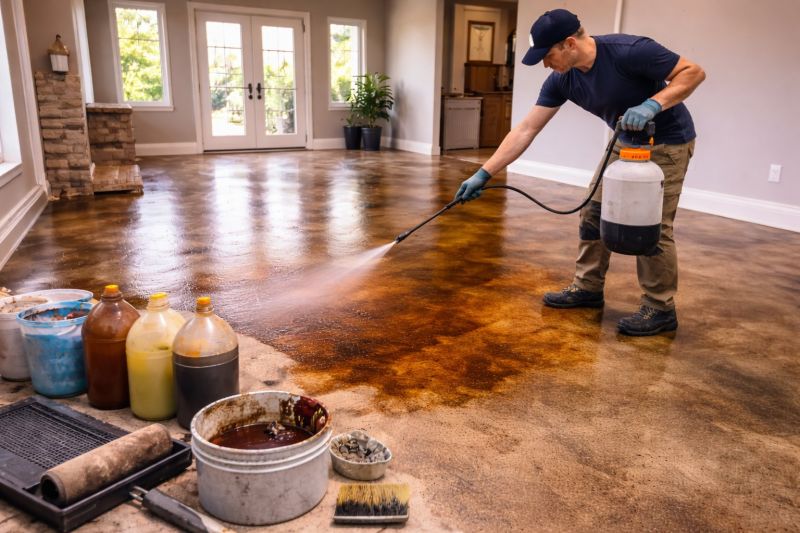 Tinted Concrete Installation in Dallas, TX